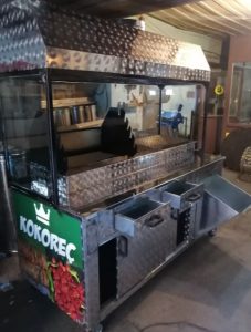 Kullanılmış Kokoreç Köfte Arabası Tezgahı