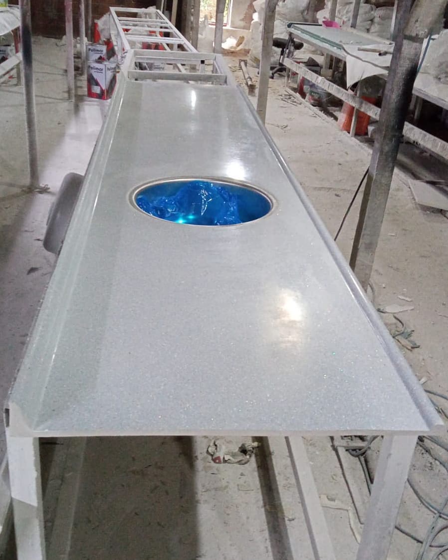 Çıkma mutfak mermeri dökme el yapımı