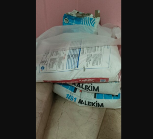 İKİNCİ EL 2 torba Kalekim satılık çıkma torba kalekim yapıştırıcı